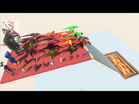 All Units Slide Into Lava - Animal Revolt Battle Simulator
