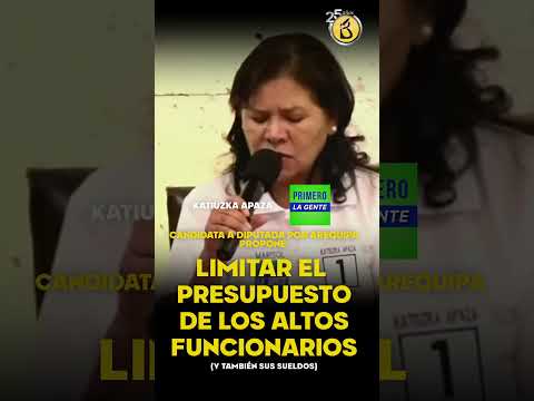 IMPULSARÁN LÍMITES de SUELDOS públicos: La PROPUESTA de KATIUZKA APAZA por Arequipa