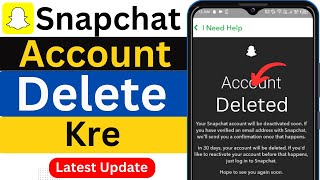 How to delete Snapchat account permanently | Snapchat Account Delete kaise kare Permanently 2024
