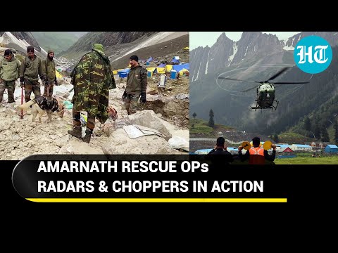 Amarnath: Sniffer dogs, through-wall radars at holy cave as rescue ops continue I Latest Visuals