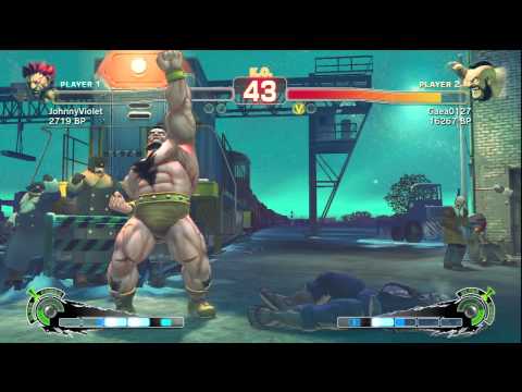 SSF4: JohnnyViolet (Akuma) VS Gaea (Zangief)