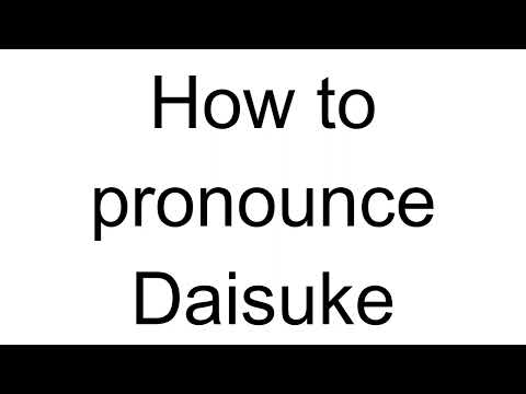How to Pronounce Daisuke (Japanese)