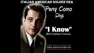 PERRY COMO - I KNOW (RCA Italiana Version) '59