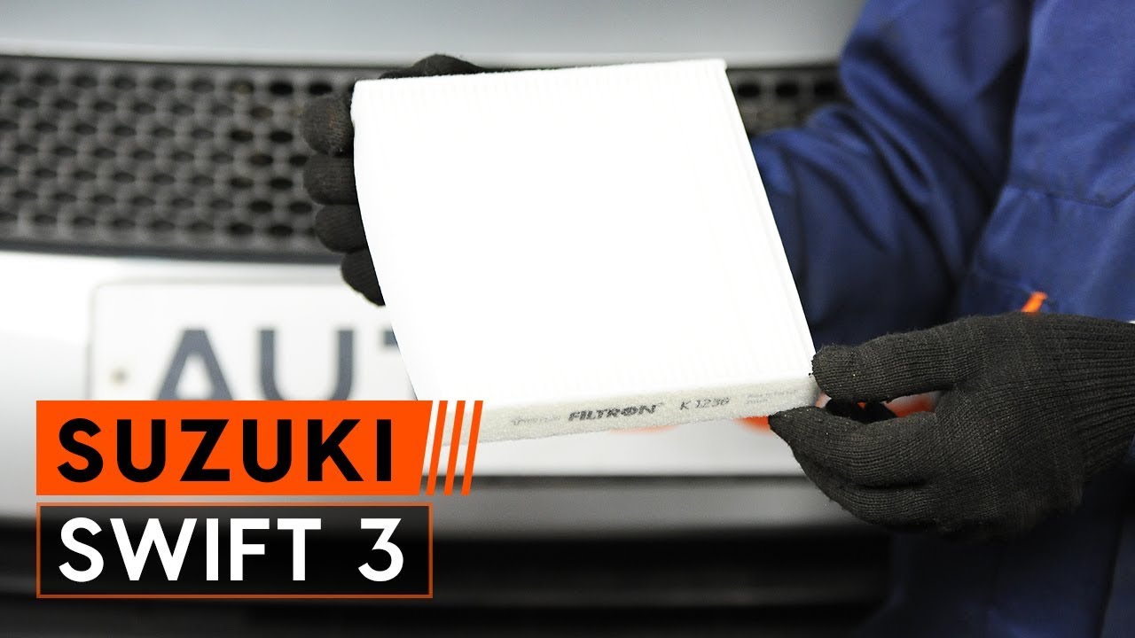 Kaip pakeisti Suzuki Swift MK3 salono filtro - keitimo instrukcija