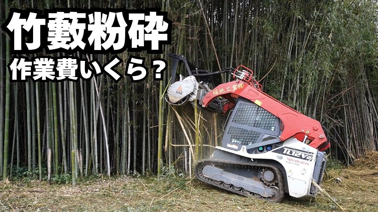 【衝撃】竹藪が一瞬で粉砕…竹内製作所CTLの破壊力|作業料金・地下茎・機械価格も公開