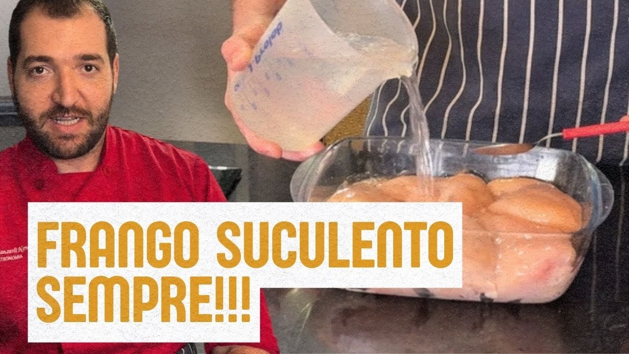 Frango suculento e sem cheiro ruim com a técnica da salmoura