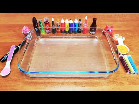 MIXING MAKEUP AND GLITTER INTO CLEAR SLIME ! Добавляю много косметики и блесток в прозрачный слайм!