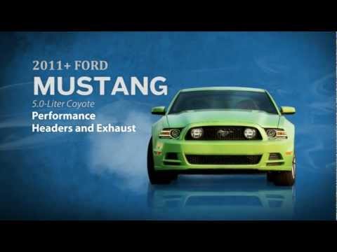 Ford Mustang 2011-2014 5.0 Headers and Exhaust (before and after)