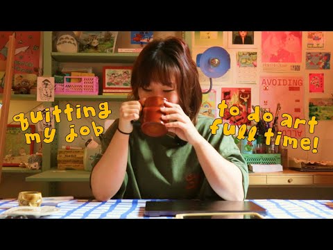 quitting my job to do art 🌀 a weekend in the home studio