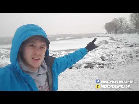 December Winter Storm Ice Shoves in Oshkosh, WI