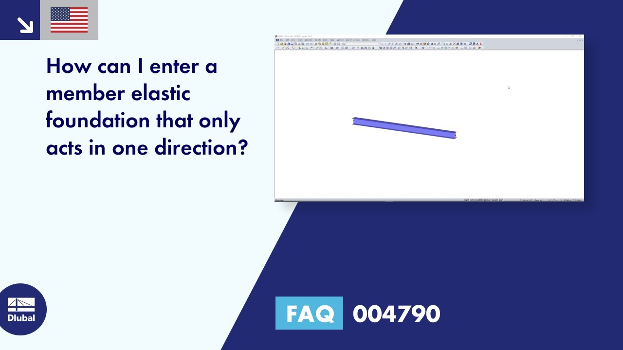 [EN] FAQ 004790 | How can I enter a member elastic foundation that only acts in one direction?