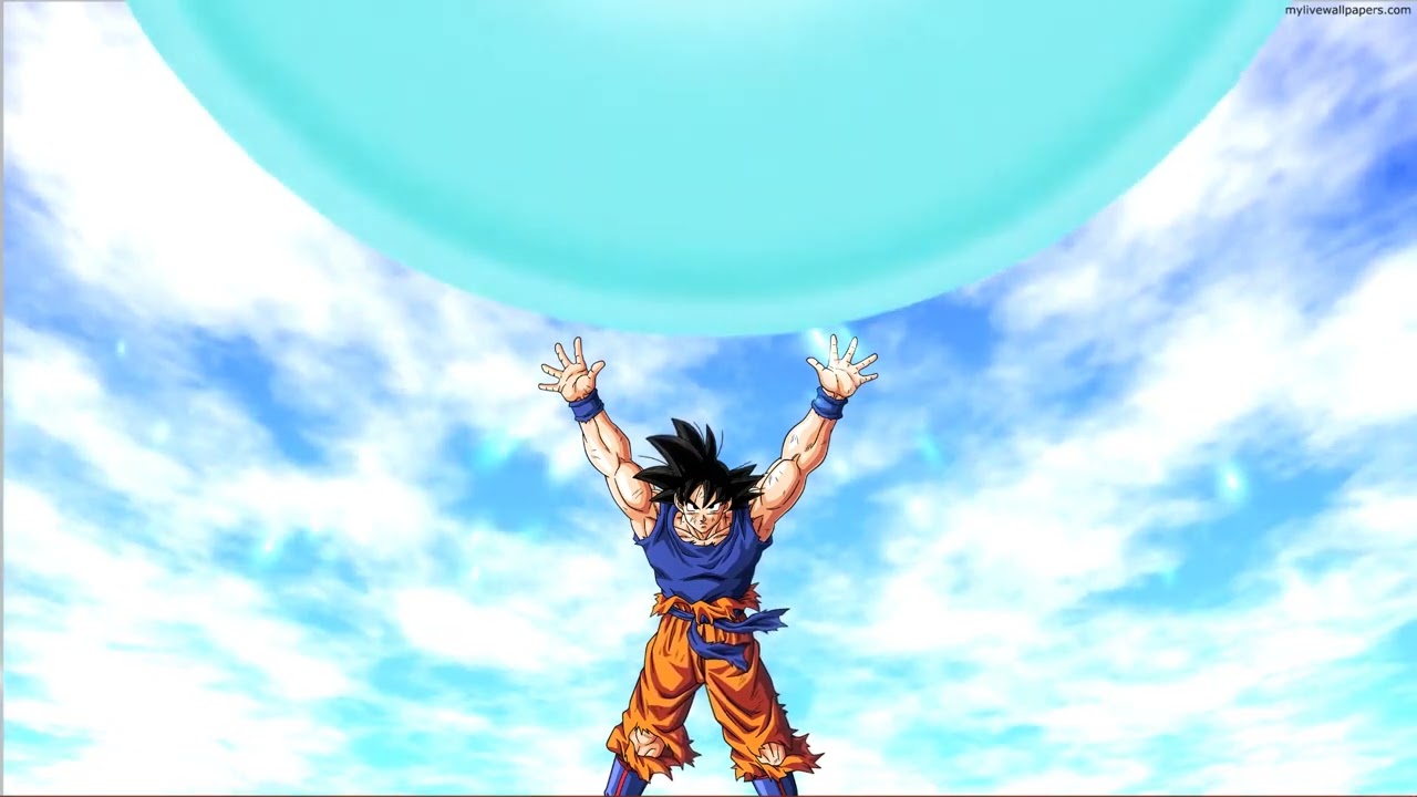 Dragonball Super Goku Spirit Bomb 4k Livewallpaper   Anime Live Wallpaper