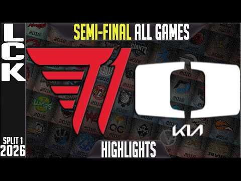T1 vs DK Highlights ALL GAMES | LCK Playoffs Semifinal 2026 | T1 vs Damwon KIA