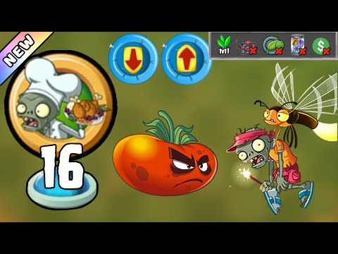 Plants vs  Zombies 2 - Food Fight Bonanza! 2022 Level 16 [Plants Lvl 1 & No Premium] + DOWNLOAD