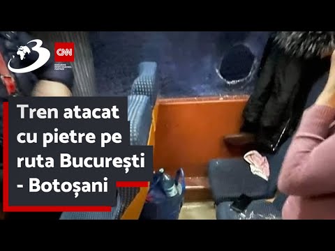 Tren atacat cu pietre pe ruta București - Botoșani. O femeie a fost rănită