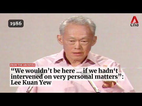 Lee Kuan Yew on "interfering" in the private lives of Singaporeans | From the archives