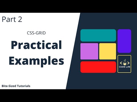3 Practical examples | CSS Grid | CSS Grid Tutorial | p2 | CSS Responsive design | Bite-Sized series