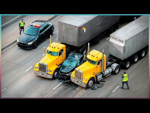 Truckers END A POLICE CHASE