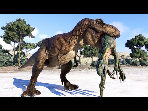 T-REX vs ALL CARNIVORE DINOSAURS BATTLE - Jurassic World Evolution 2