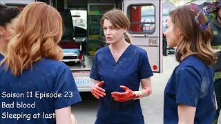 Grey&#39;s anatomy S11E23 - Bad blood - Sleeping at last
