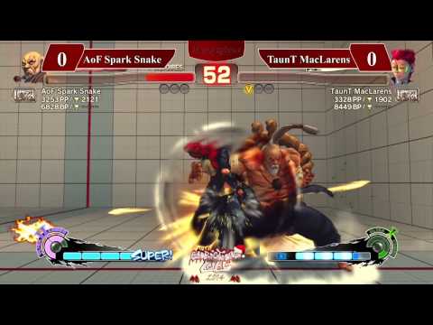 Christmas Level Niveau 3 Demis Finale AoF Spark Snake (Gouken) Vs TaunT Maclarens (C Viper) USF4
