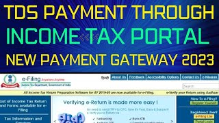 Tds payment through income tax portal | tds payment online | tds payment new portal #tds #tdspayment