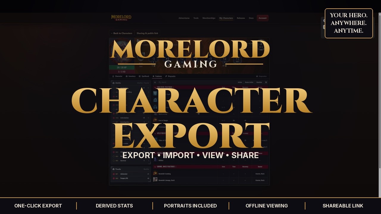 Morelord Character Export full demo