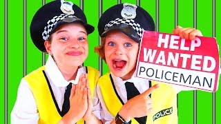 NEW POLICEMAN WANTED!! Kids try out to be a policeman | Pretend Play with The Norris Nuts