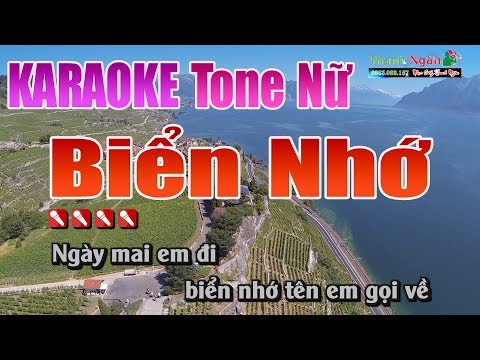 Biển Nhớ Karaoke || Tone Nữ - Nhạc Sống Thanh Ngân