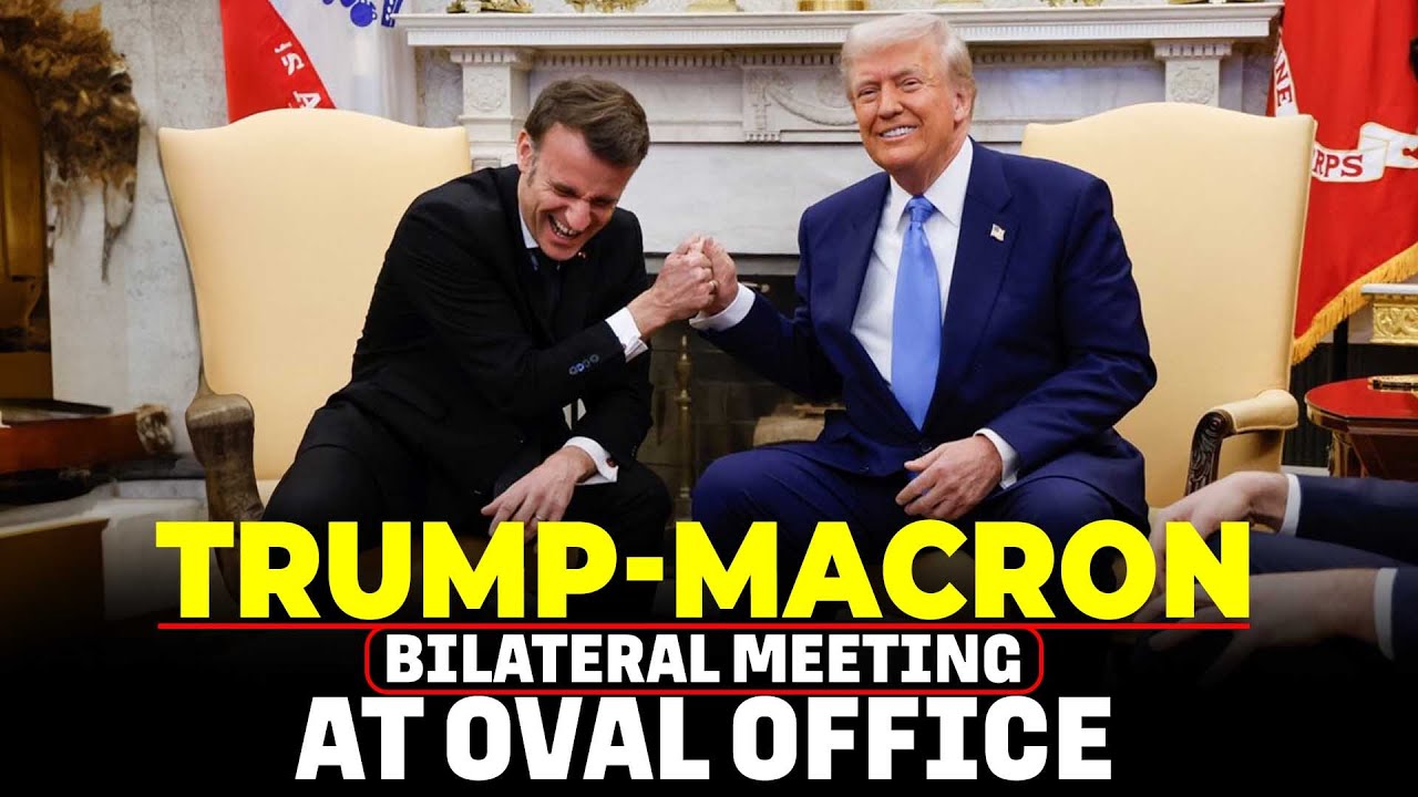 US President Trump hosts bilateral meeting with French Prez Emmanuel Macron at Oval Office