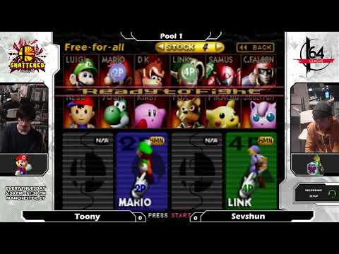 Smash 64: Toony (Mario) V Sevshun (Link) - Shattered 88 Tourney