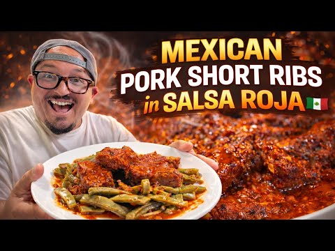 How To Make Mexican Pork Short Ribs With Salsa Roja! #Mexican