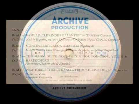 Monteverdi / Sestetto Italiano, 1960: Cruda Amarilli (Madrigal)