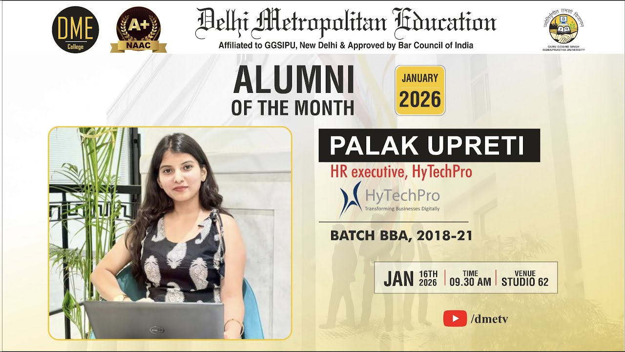 Alumni Of the Month || Episode- 4  || DME Management School