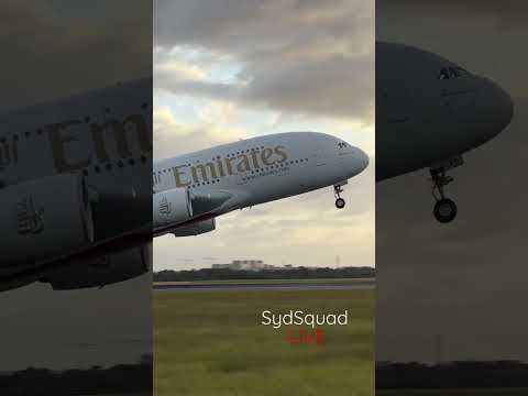 HEAVY A380 Takeoff @ Sunrise! Emirates Airlines Airbus A380