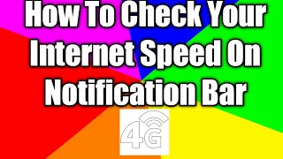 How To Check Your Internet Speed On notification Bar Easy Steps