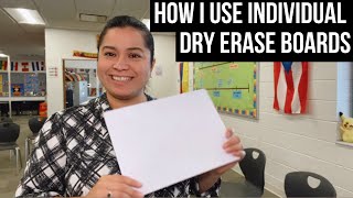 Using Individual Dry Erase Boards with Learners