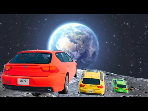 Giant Normal & Small Cars vs Planets Gravity - BeamNG.Drive