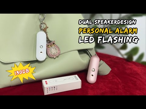 IP56 Waterproof 130 dB Loud Emergency Personal Protection Alarm Keychain with LED Flashing Light