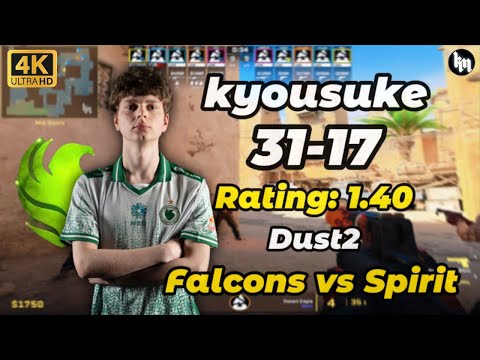 kyousuke (31-17) Falcons vs Spirit (Dust2) | BLAST Rivals 2025 Season 2 #cs2 #kyousuke
