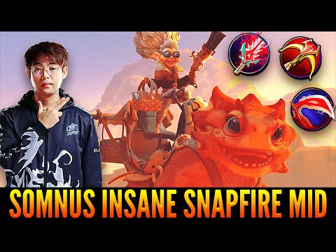 👉 SOMNUS (MAYBE) With Insane Snapfire Physical Build For Mid - This Guy Has No Chill - Dota 2
