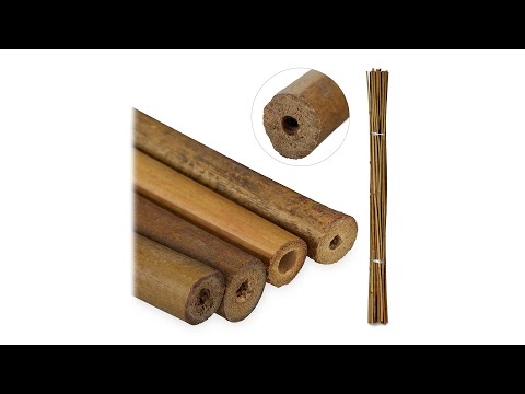 25x Bambusstäbe 90 cm Braun - Bambus - 1 x 90 x 1 cm