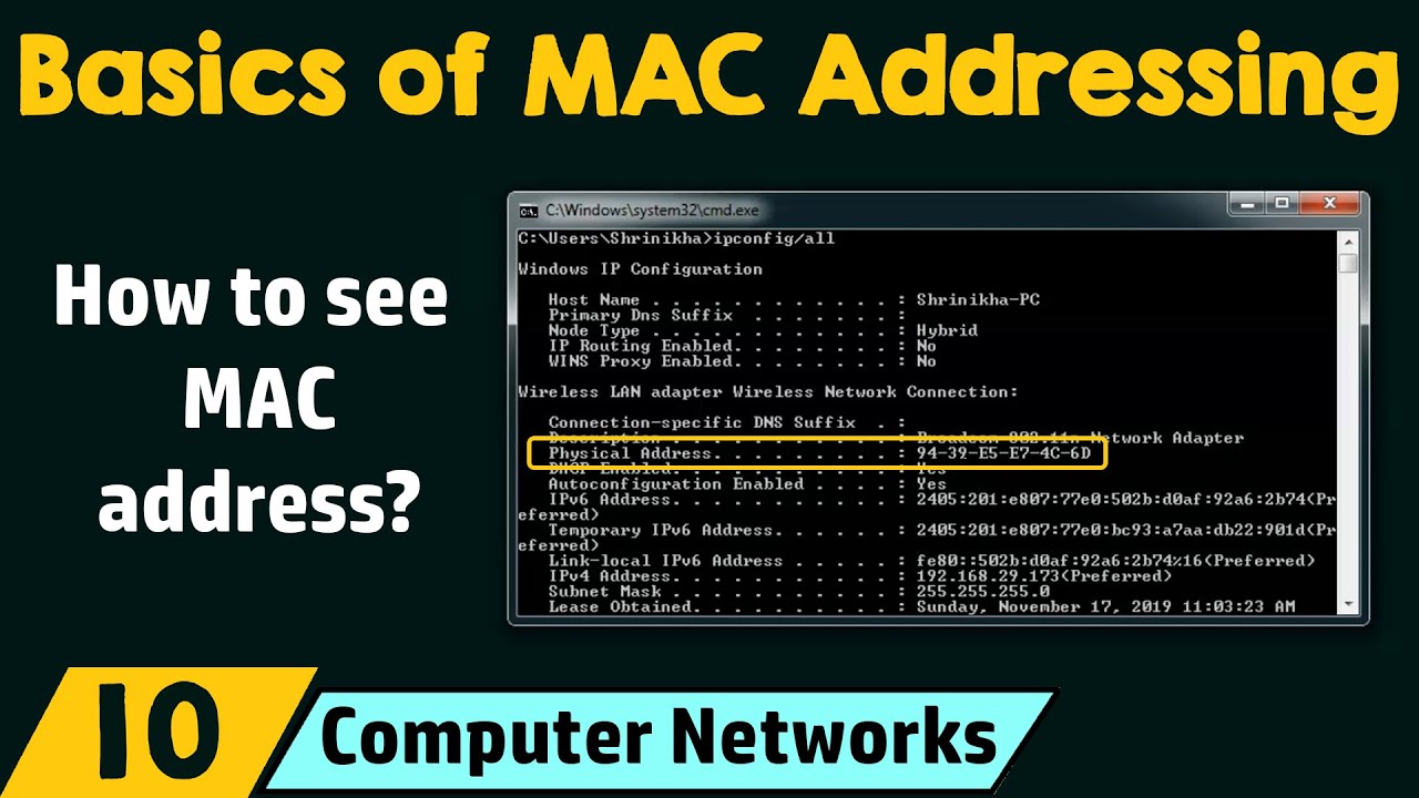 Basics of MAC Addressing