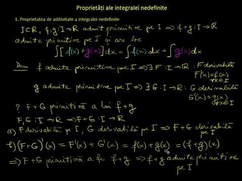 Proprietăți ale integralei nedefinite | Lectii-Virtuale.ro