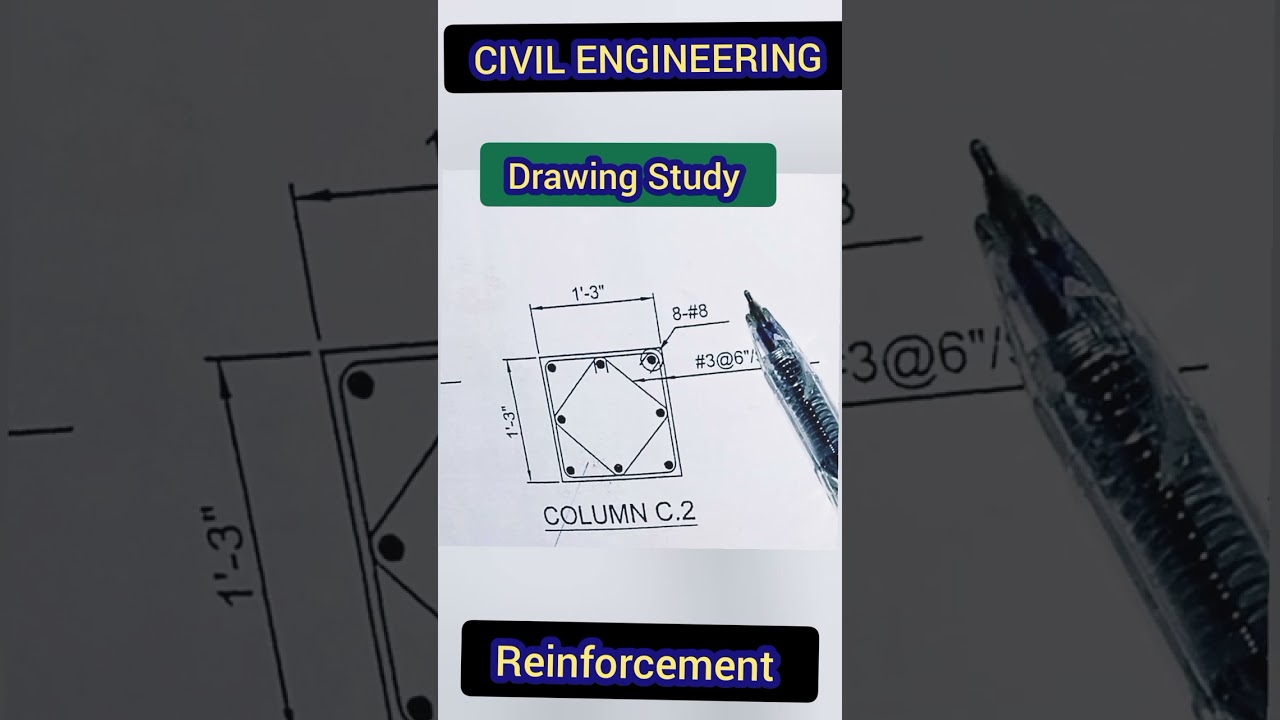 Column Drawing Study #reinforcement #civilengineering