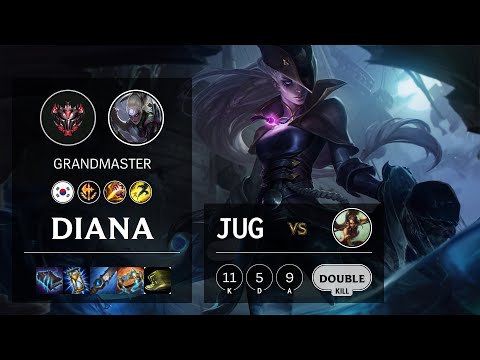 Diana Jungle vs Nidalee - KR Grandmaster Patch 10.14