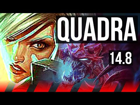RIVEN vs CHO'GATH (TOP) | Quadra, 1900+ games, 13/2/3, Legendary | NA Master | 14.8