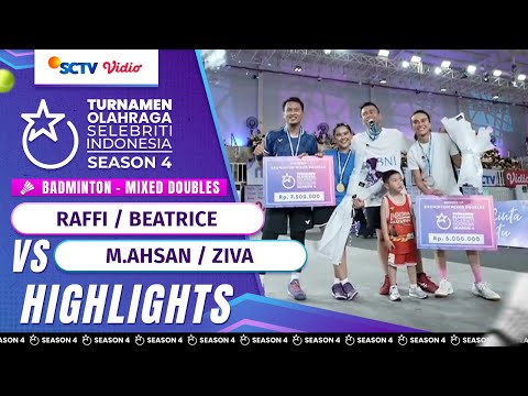 Raffi/Bellaetrix VS Ziva/M.Ahsan - Highlights Badminton Mixed Doubles | TOSI Season 4