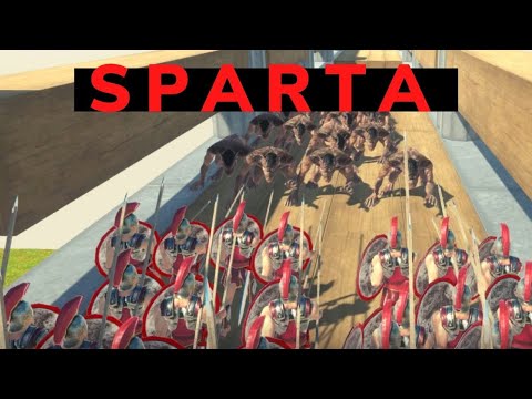 Spartans defending the Bridge - Animal Revolt Battle Simulator
