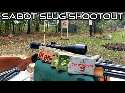 12 Gauge Sabot Slug Shootout (Accuracy Test) Hornady Remington Winchester